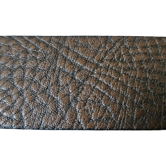 Bosca brown leather belt silvery buckle unisex size 38" - Picture 7 of 12